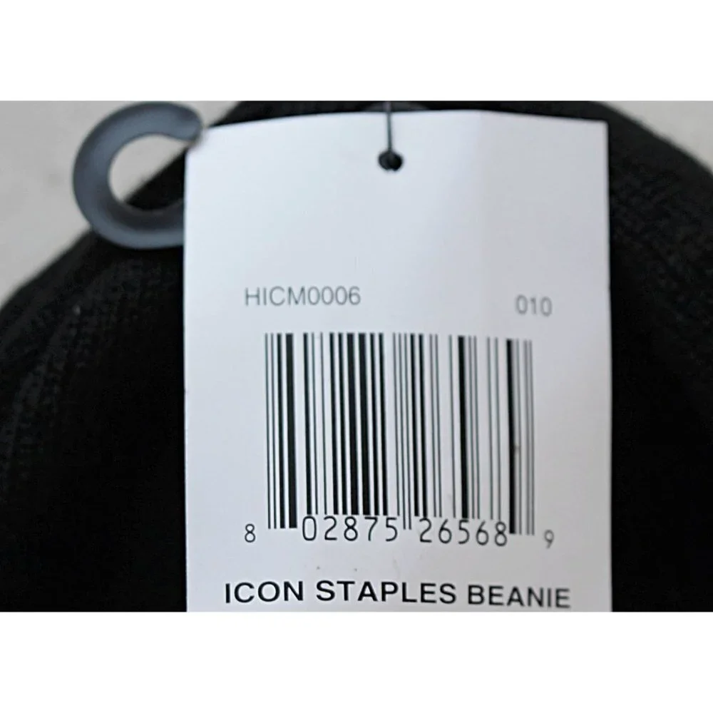 New w/Tags - Hurley Icon Staples Beanie in Black, One Size